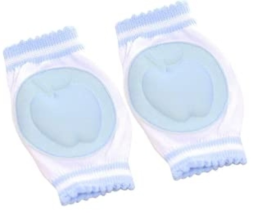Baby Knee Pads for Crawling, Toddlers & Infants | Soft Cotton Anti-Slip Elastic Support with Cushion Padding – Elbow & Knee Safety Protector (Smiley, Multi-Color, 6-24 Months)