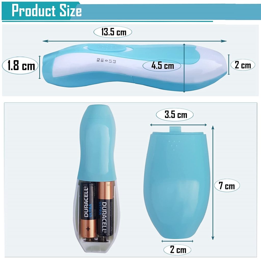🍼 Baby Nail File Electric Trimmer Kit with Light | 5 Grinding Heads | 4-Speed Control | For Newborns, Kids & Adults
