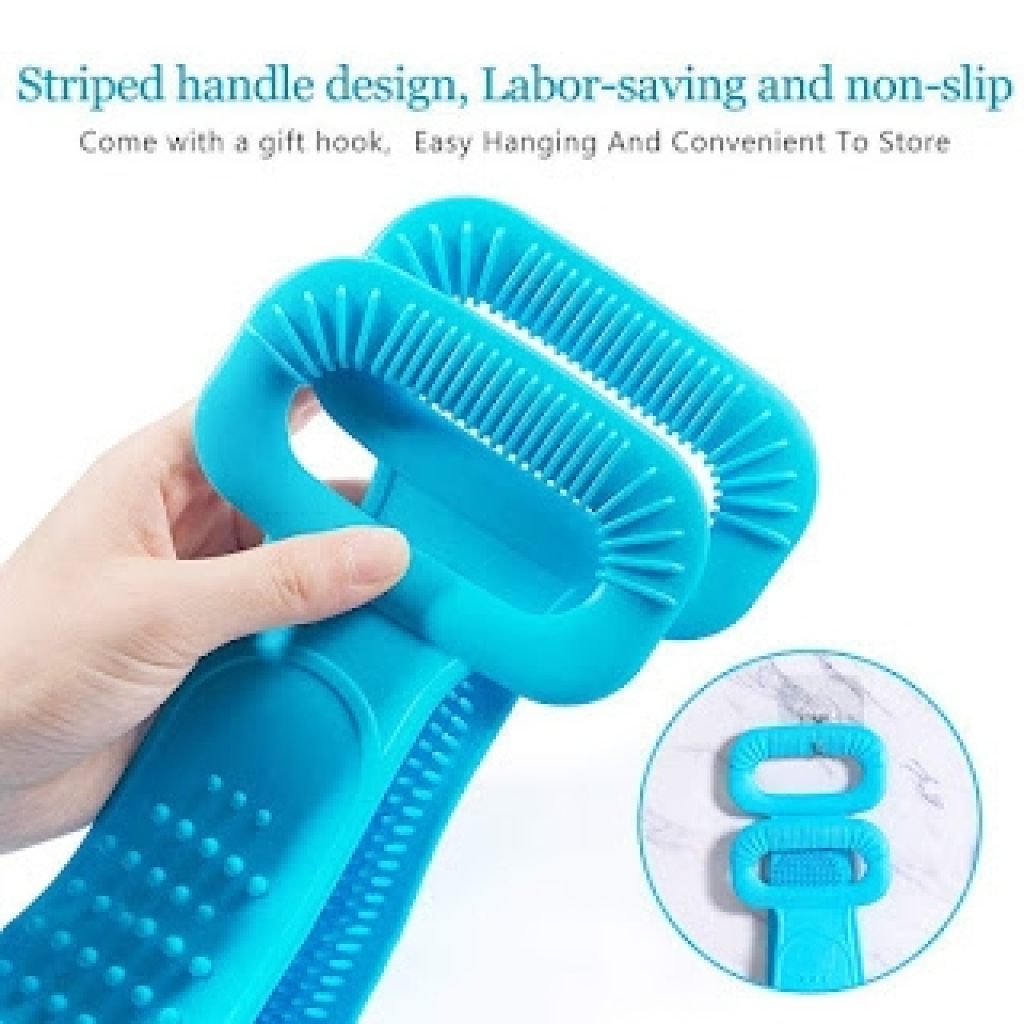 Silicone Body Scrubber Belt | Double-Sided Bath Brush for Deep Cleaning, Dead Skin Removal & Massage (Multicolor)