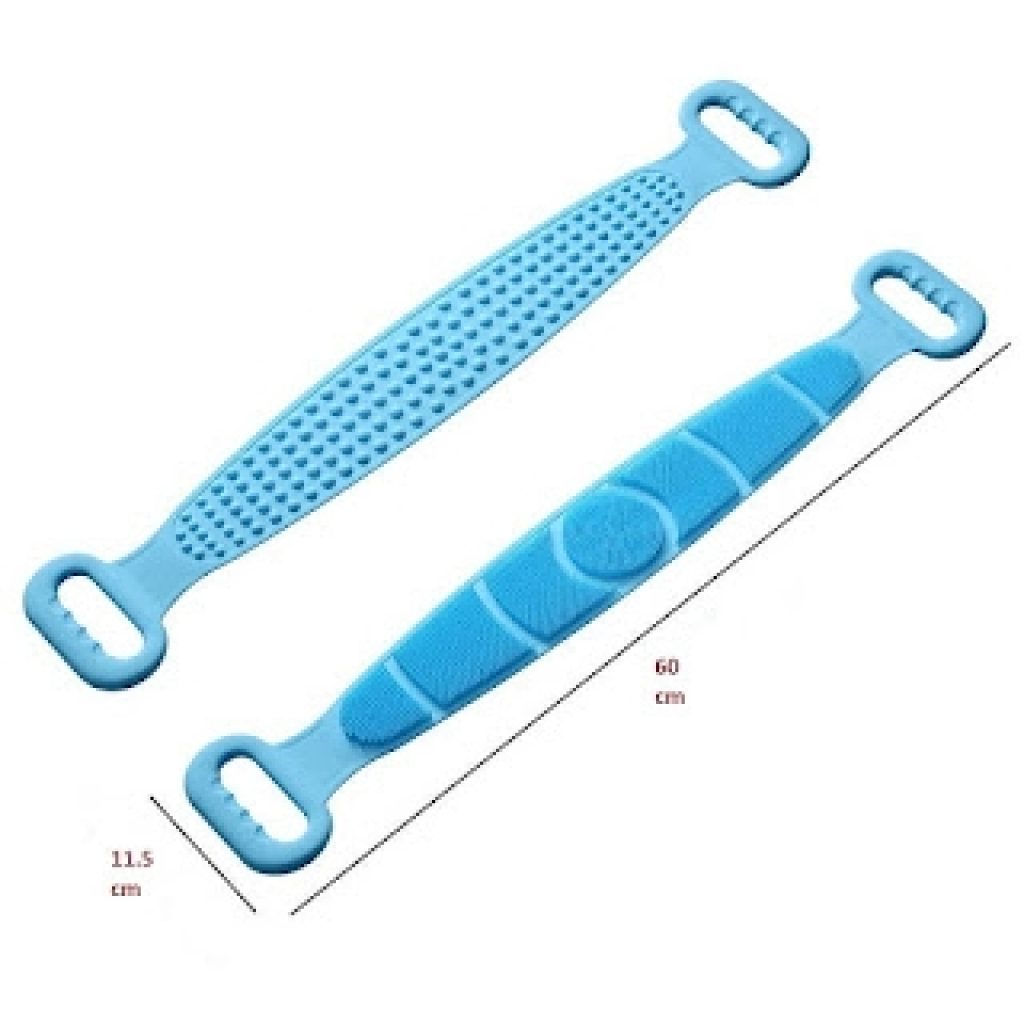 Silicone Body Scrubber Belt | Double-Sided Bath Brush for Deep Cleaning, Dead Skin Removal & Massage (Multicolor)