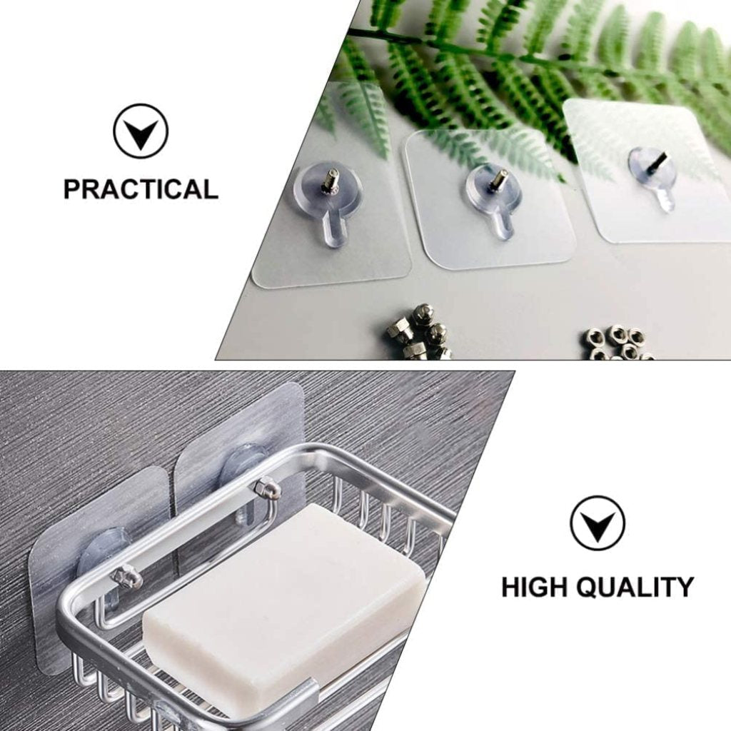 Self Adhesive Bolt Screw Sticker Hook | Nail-Free Waterproof Wall Hook for Photo Frames, Shelves, Keys, Kitchen & Bathroom | Transparent, No Drilling, Heavy Duty (Up to 8KG), Reusable & Seamless