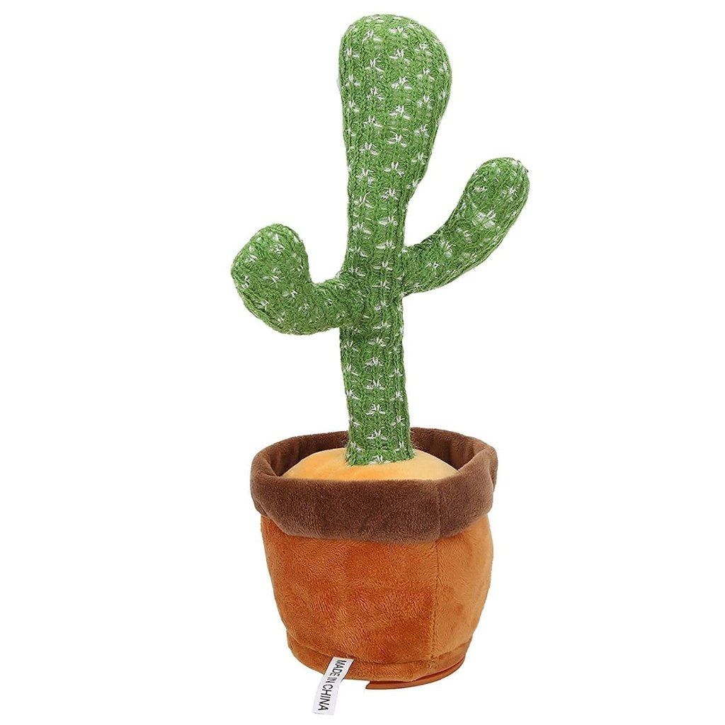 Electronic Dancing Cactus Toy | Singing, Talking, Recording, Glowing Plush Toy with USB Charging | Repeats Words & Dances for Kids, Babies, Fun Gifts (Green, Chargeable)