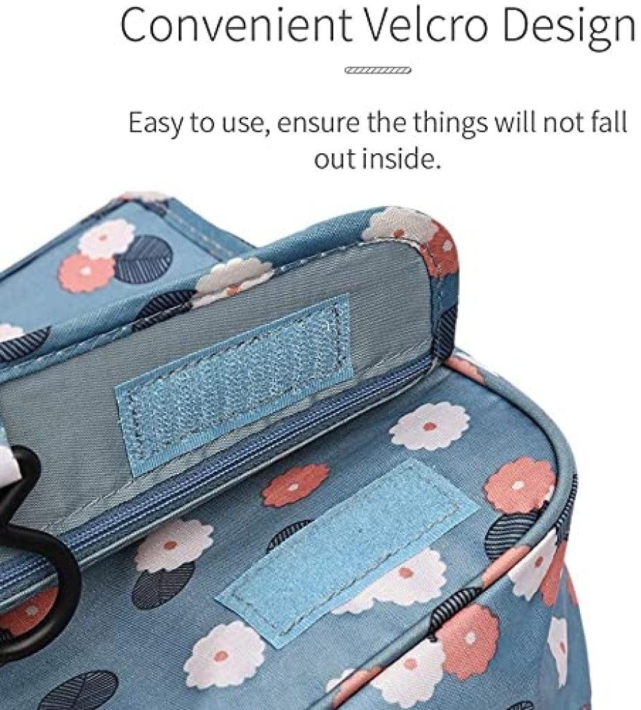 Hanging Travel Toiletry Bag & Cosmetic Organizer for Women ā Waterproof, Foldable Makeup Pouch with Hook | Multi-Compartment Travel Storage Case with Handle (Multicolor)