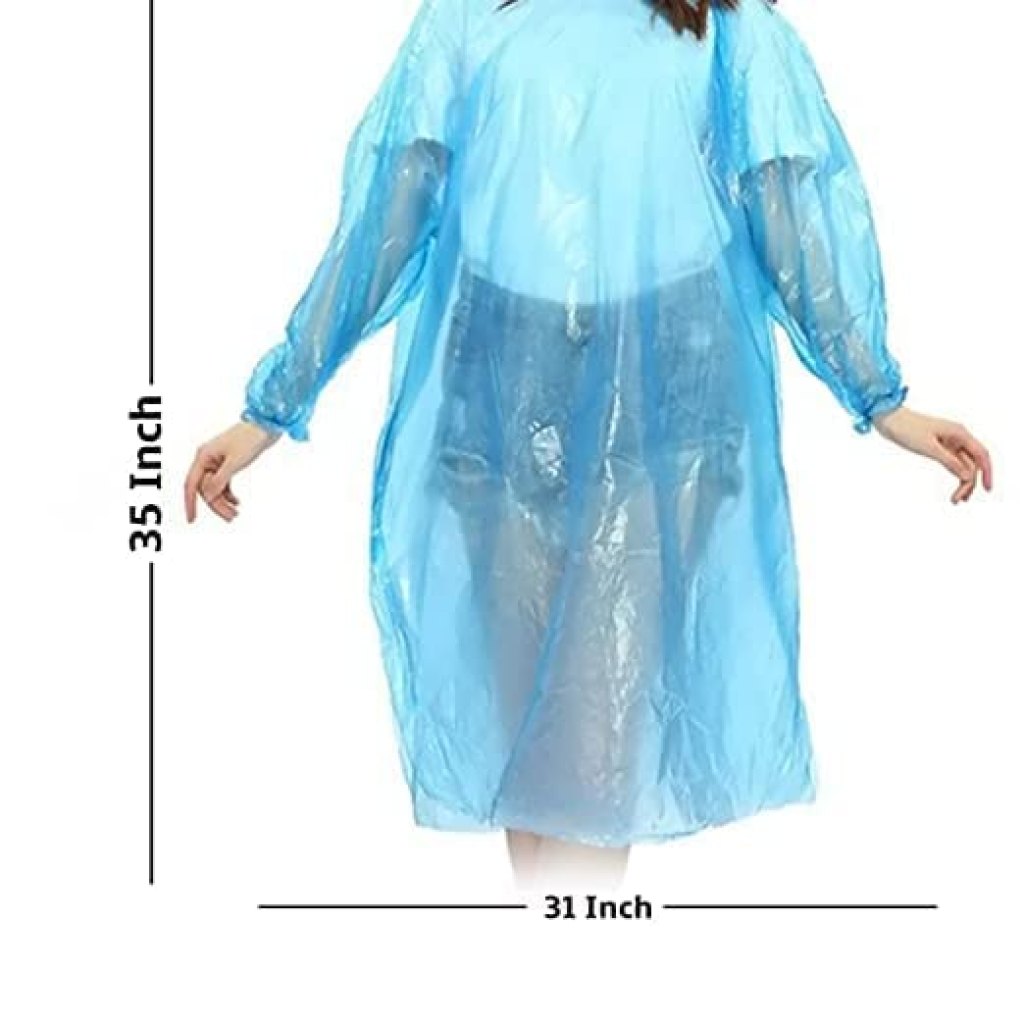 Pocket Size Disposable Raincoat for Men and Women for Travel and Emergency Use, Waterproof Rain with Smallest Pocket Size, Easy to Carry & Use and Reusable, Unisex Disposable Rain Card (Blue/Pink)