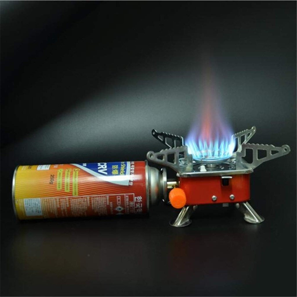 Portable Picnic, Camping Aluminum Gas Stove | Ultra-Light Folding Furnace | Outdoor Metal Camping Gas Stove | Picnic Cooking Gas Burner