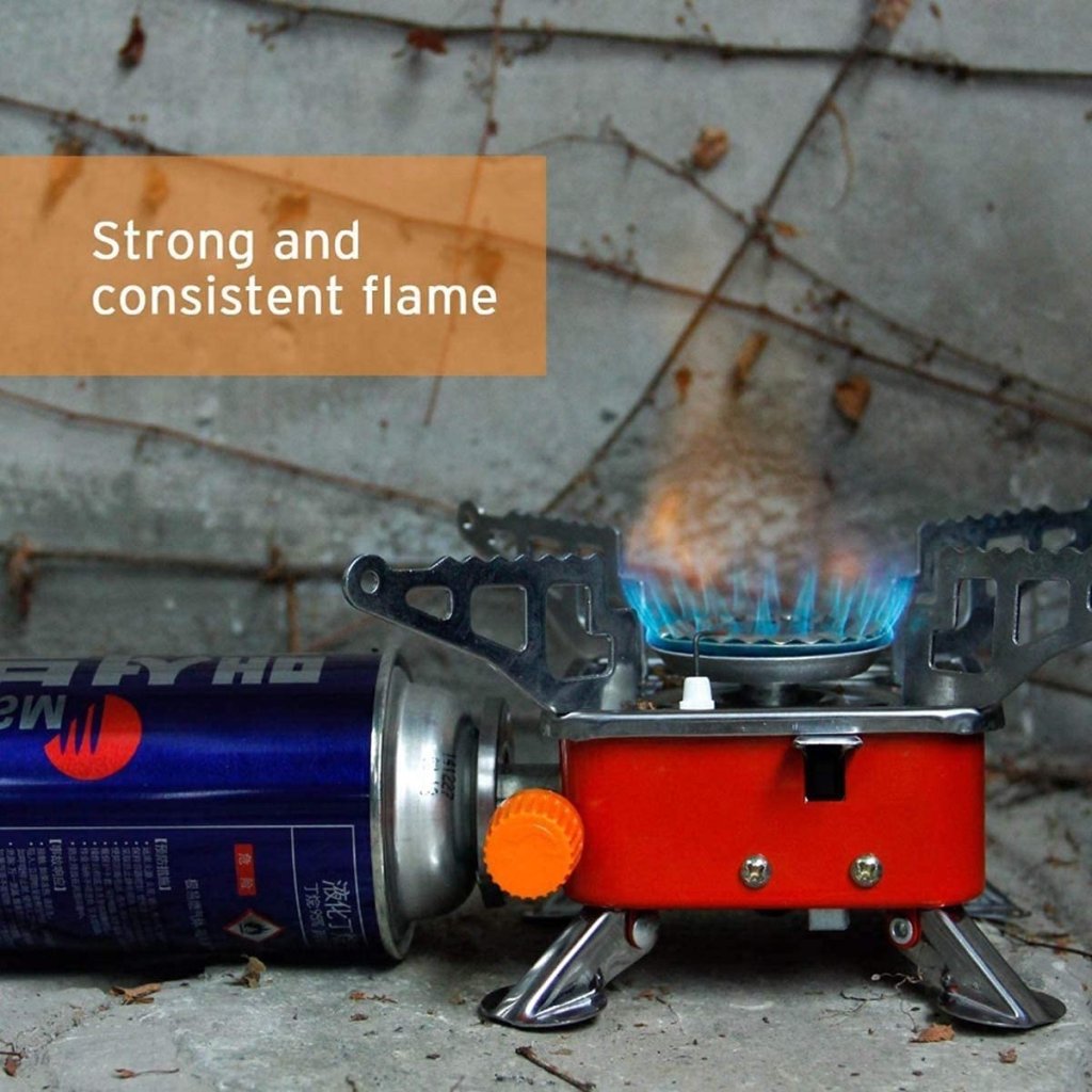 Portable Picnic, Camping Aluminum Gas Stove | Ultra-Light Folding Furnace | Outdoor Metal Camping Gas Stove | Picnic Cooking Gas Burner