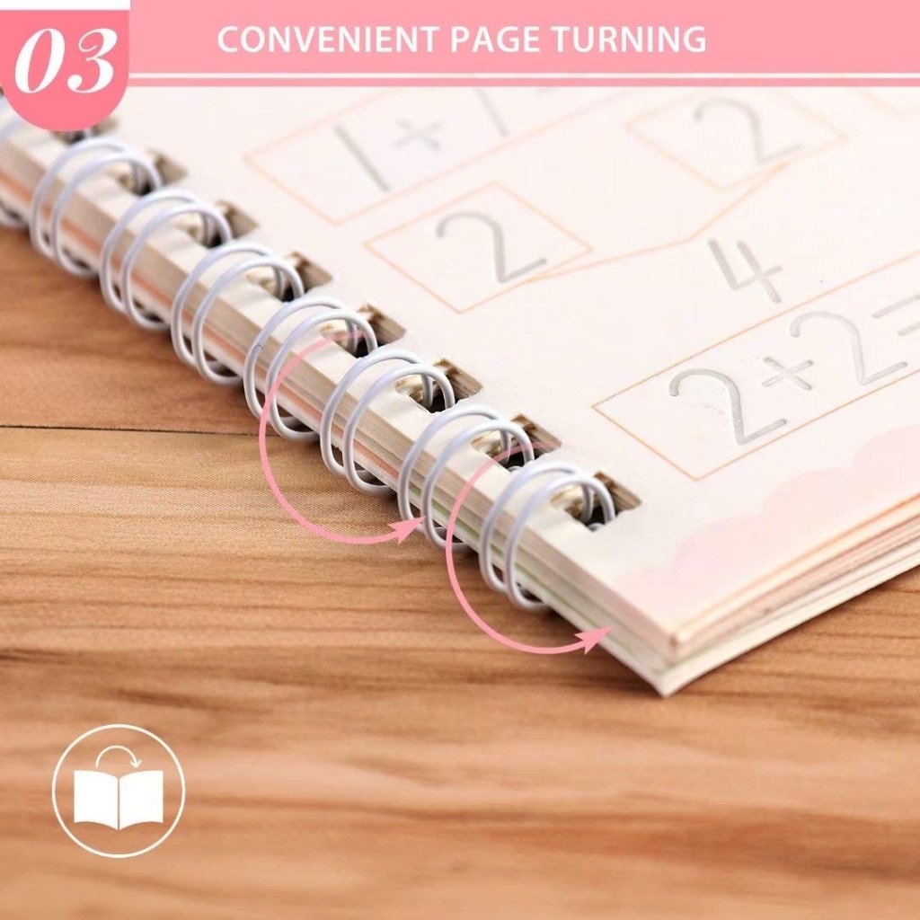 4 Pcs Magic Practice Copybook & 10 Refills for Kids Handwriting | English Reusable Magical Tracing Book | Letter Writing Set