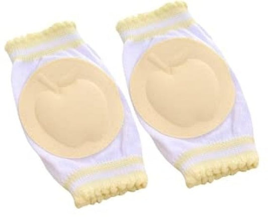 Baby Knee Pads for Crawling, Toddlers & Infants | Soft Cotton Anti-Slip Elastic Support with Cushion Padding – Elbow & Knee Safety Protector (Smiley, Multi-Color, 6-24 Months)