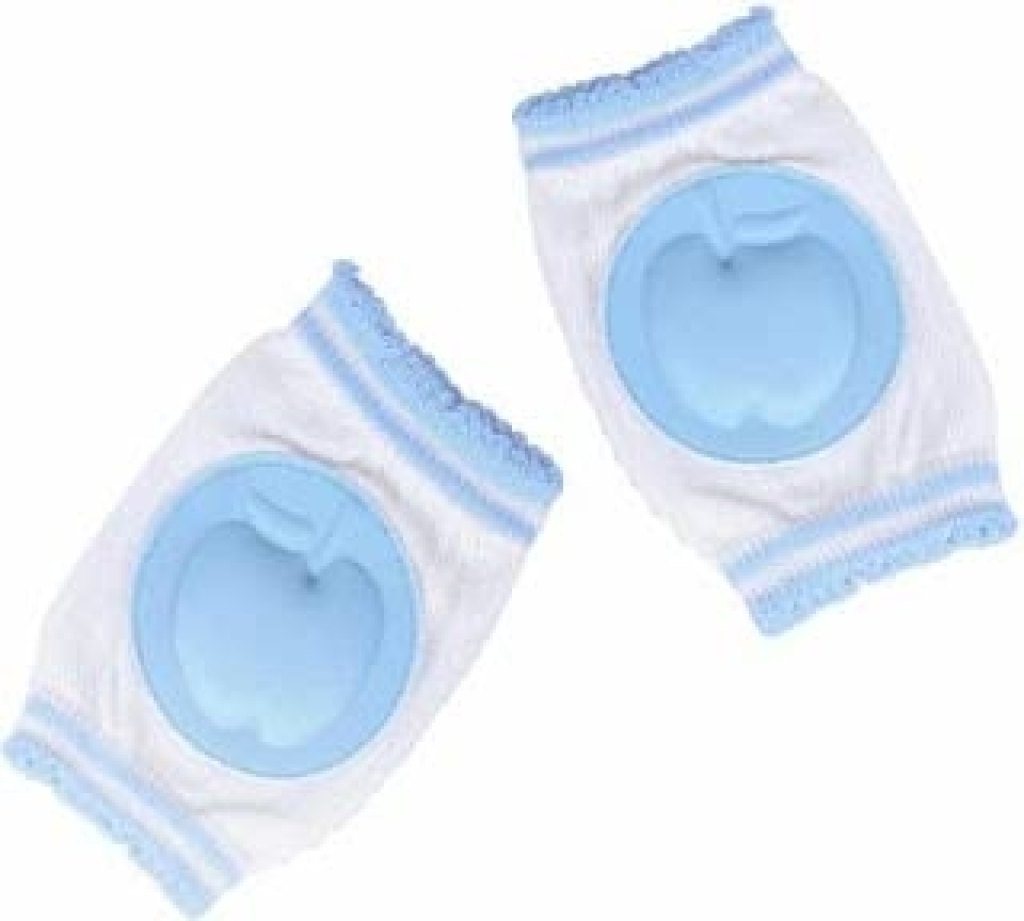 Baby Knee Pads for Crawling, Toddlers & Infants | Soft Cotton Anti-Slip Elastic Support with Cushion Padding – Elbow & Knee Safety Protector (Smiley, Multi-Color, 6-24 Months)