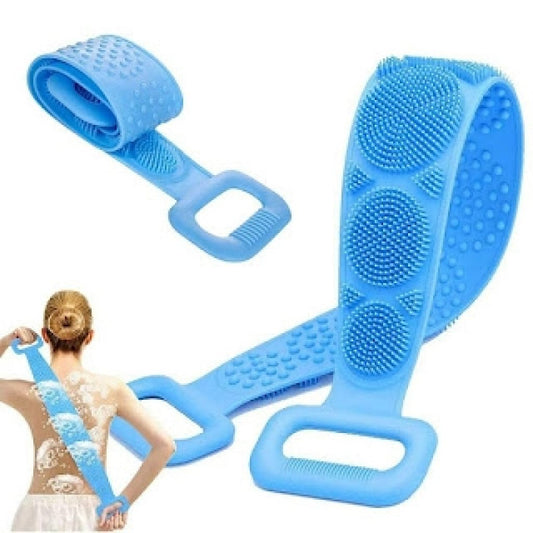 Silicone Body Scrubber Belt | Double-Sided Bath Brush for Deep Cleaning, Dead Skin Removal & Massage (Multicolor)