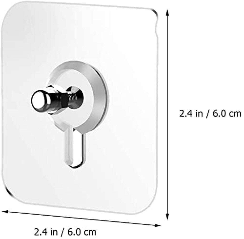 Self Adhesive Bolt Screw Sticker Hook | Nail-Free Waterproof Wall Hook for Photo Frames, Shelves, Keys, Kitchen & Bathroom | Transparent, No Drilling, Heavy Duty (Up to 8KG), Reusable & Seamless