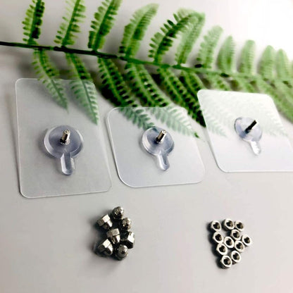 Self Adhesive Bolt Screw Sticker Hook | Nail-Free Waterproof Wall Hook for Photo Frames, Shelves, Keys, Kitchen & Bathroom | Transparent, No Drilling, Heavy Duty (Up to 8KG), Reusable & Seamless