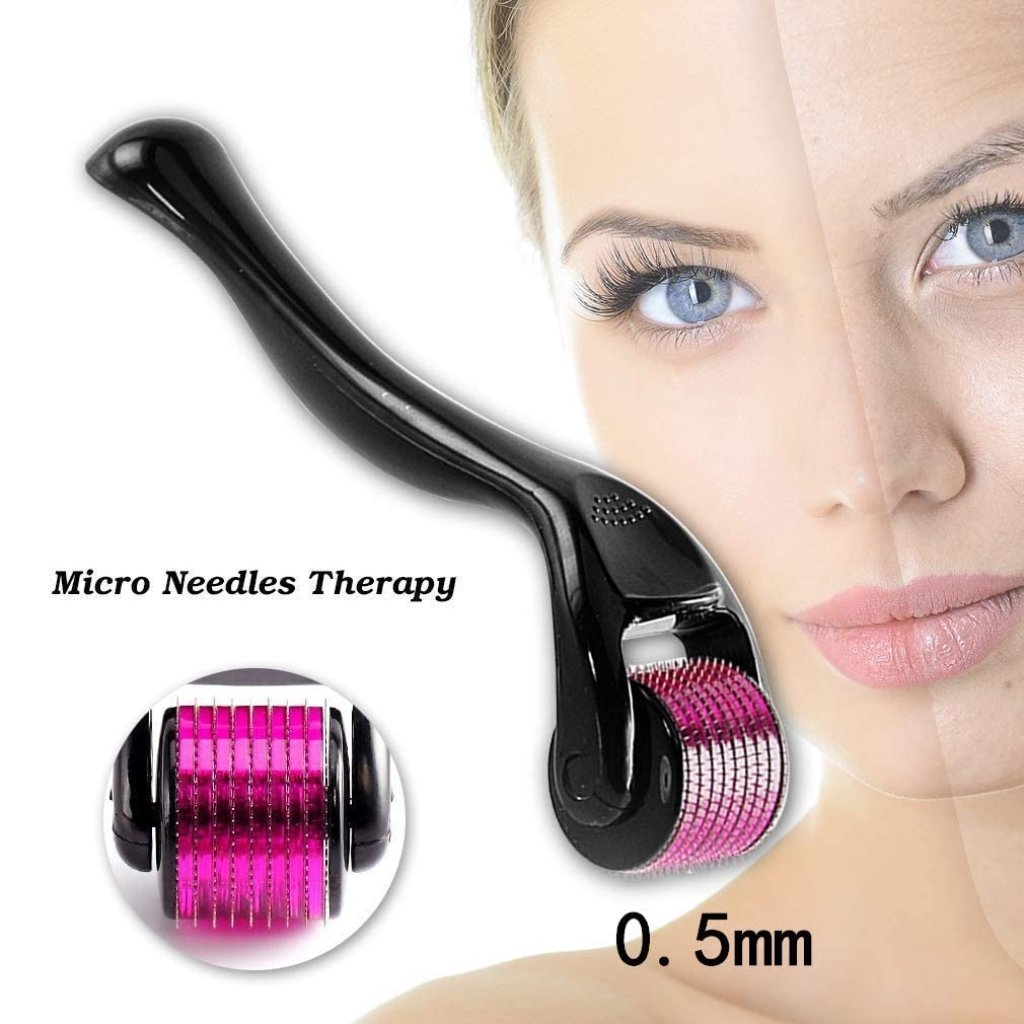 Derma Roller 0.5mm For Face Acne Scars Remover, 540 Titanium Alloy Needles For Anti-aging, Hair Regrowth, Beard Growth & Skin Rejuvenation (1 Pc)