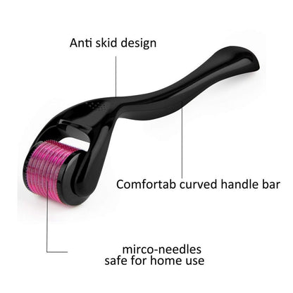 Derma Roller 0.5mm For Face Acne Scars Remover, 540 Titanium Alloy Needles For Anti-aging, Hair Regrowth, Beard Growth & Skin Rejuvenation (1 Pc)