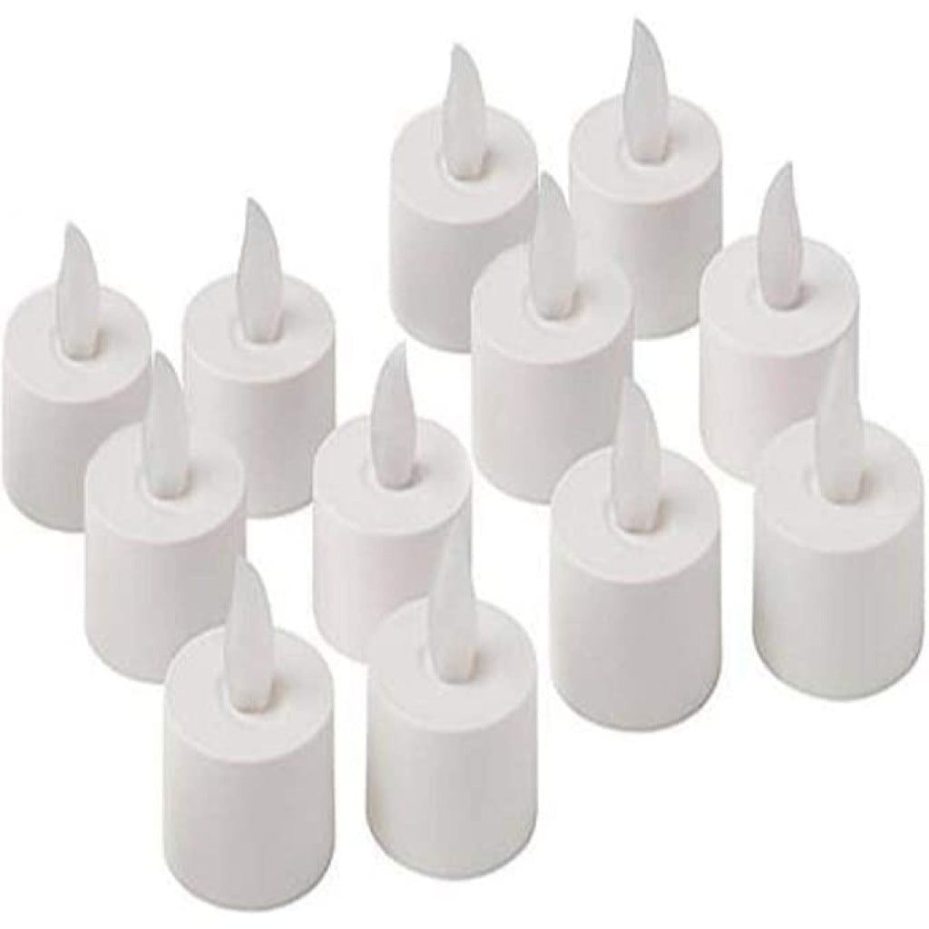 Battery Operated LED Diya Candle Lights | Flickering Flameless Tea Lights for Diwali & Home Decoration | Warm Yellow (Pack of 24 Pcs)