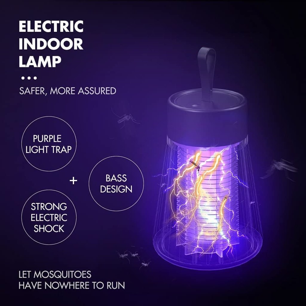 Eco-Friendly Electronic LED Mosquito Killer Trap Lamp | USB Powered Indoor Bug Zapper Machine | 5W Silent Electronic Insect Trap for Home