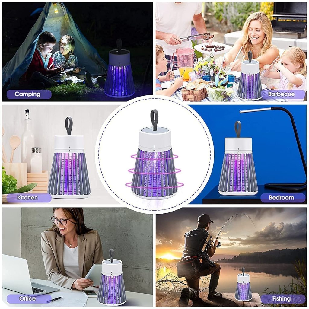 Eco-Friendly Electronic LED Mosquito Killer Trap Lamp | USB Powered Indoor Bug Zapper Machine | 5W Silent Electronic Insect Trap for Home