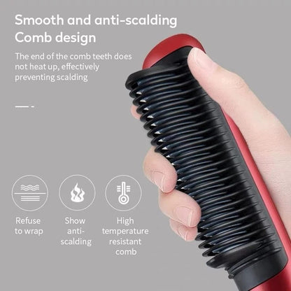 Hair Straightener Comb Brush for Men & Women | Electric Ceramic Hair Straightening Brush with 5 Temperature Settings | Anti-Scald Design | Multi-Color | Fast Heating