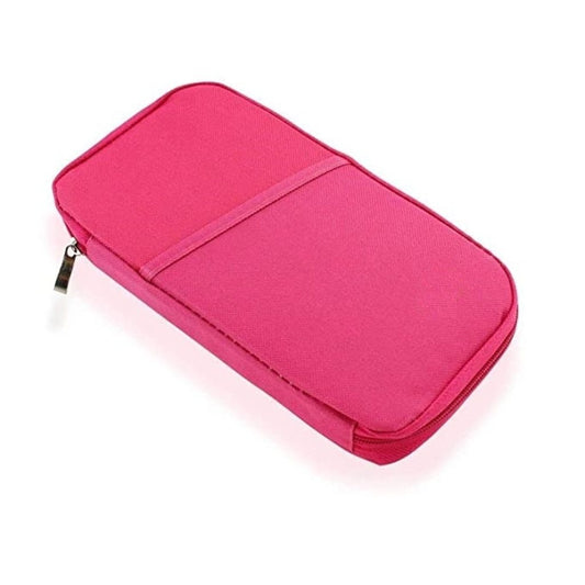 Travel Passport Pouch Wallet Organizer with Zipper | Multi-Pocket Nylon Case for Passport, Credit/Debit Cards, Cash, Coins, Tickets, Boarding Pass & Pen | Multipurpose Travel Document Holder – Multi Color