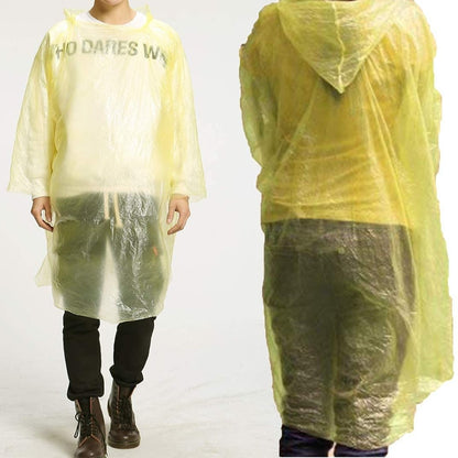 Pocket Size Disposable Raincoat for Men and Women for Travel and Emergency Use, Waterproof Rain with Smallest Pocket Size, Easy to Carry & Use and Reusable, Unisex Disposable Rain Card (Blue/Pink)