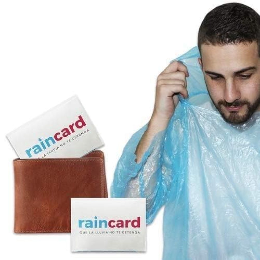 Pocket Size Disposable Raincoat for Men and Women for Travel and Emergency Use, Waterproof Rain with Smallest Pocket Size, Easy to Carry & Use and Reusable, Unisex Disposable Rain Card (Blue/Pink)
