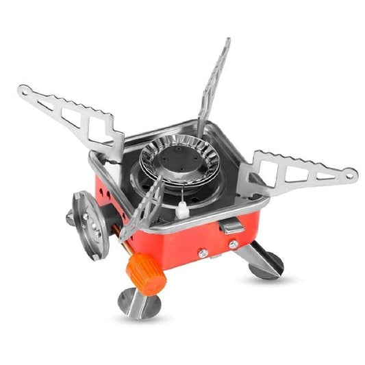 Portable Picnic, Camping Aluminum Gas Stove | Ultra-Light Folding Furnace | Outdoor Metal Camping Gas Stove | Picnic Cooking Gas Burner
