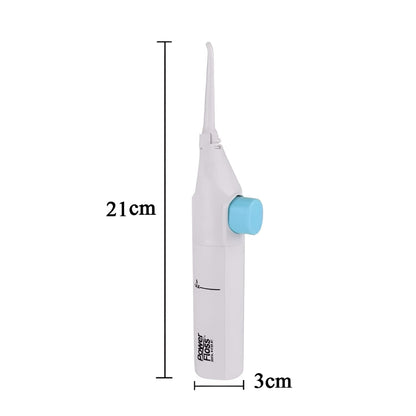 Portable Dental Water Flosser – Cordless Air Pressure Oral Irrigator for Teeth Cleaning | Manual Water Jet Tooth Cleaner for Travel & Daily Dental Care (White)