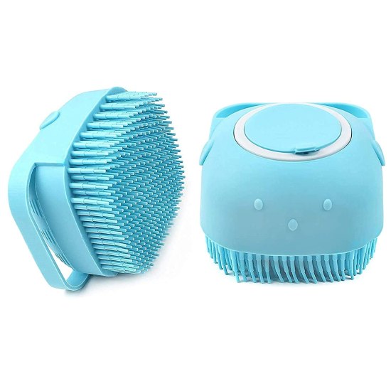 Silicone Soft Bath Body Brush with Shampoo Dispenser Scrubber – Use in Shower, Deep Cleaning Gentle Scrub Massage for Children, Men & Women (Multicolor)