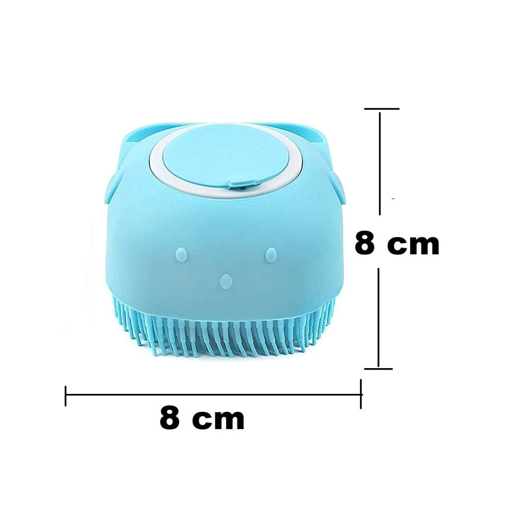 Silicone Soft Bath Body Brush with Shampoo Dispenser Scrubber – Use in Shower, Deep Cleaning Gentle Scrub Massage for Children, Men & Women (Multicolor)