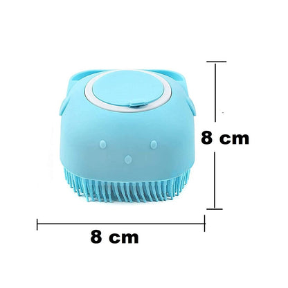 Silicone Soft Bath Body Brush with Shampoo Dispenser Scrubber – Use in Shower, Deep Cleaning Gentle Scrub Massage for Children, Men & Women (Multicolor)